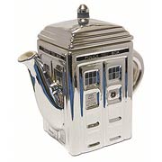Doctor Who TARDIS 3-D Ceramic Silver Teapot